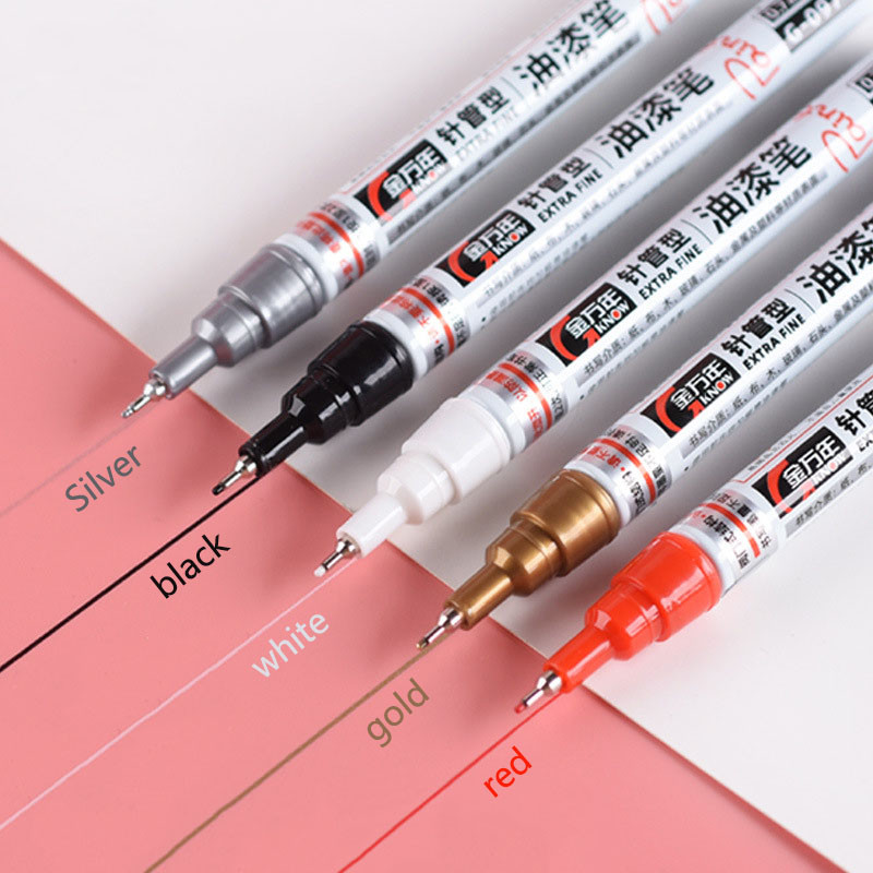 8 цвята перманентни метални маркери 0,7 мм фини сребърни/златни/бели химикалки Графити Art Canvas Метална керамична кука Liner Pen