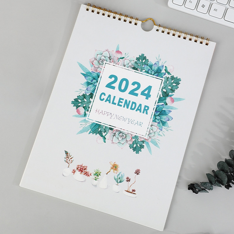2024 Simple Monthly Wall Calendar Scheduler Planner Κρεμαστό ημερολόγιο τοίχου Ημερολόγιο χαρτί Εβδομαδιαίο ημερήσιο προγραμματισμό Ετήσια ατζέντα