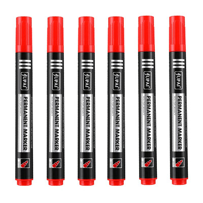 3/6 db/szett tartós jelölőtoll, finom pontú vízálló tinta vékony hegyű nyers tollhegy fekete kék piros tinta 1,5 mm-es finom színű jelölőtoll