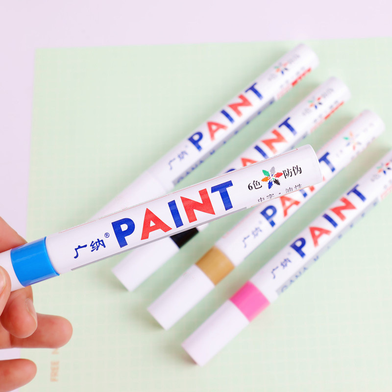 Πολύχρωμα μαρκαδόροι 2,0 χιλιοστά λιπαρό αδιάβροχο λευκό στυλό τζελ DIY Graffiti Sketching Marker Graffiting Writing School Supplies