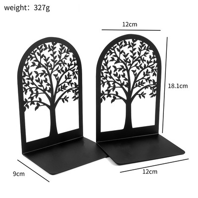 2 tk White Tree of Life Desktop raamatuotsad Office Desktop Home Bookend Kingitus raamatuarmastajatele Tugeva tööjõuga rauast raamaturiiul