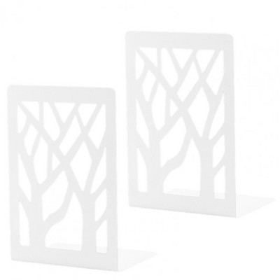 Книгодържатели с шарки на дърво Декоративни книгоразделители с дървета за домашен офис Здрави железни книгоразделители за рафтове Уникален модел на дърво за училище