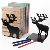 Deer Book Ends for Shelves Duty Bookend for Heavy Books Iron Bookends Organizer Book Home Bookend Βιβλιοθήκη Σίδερο