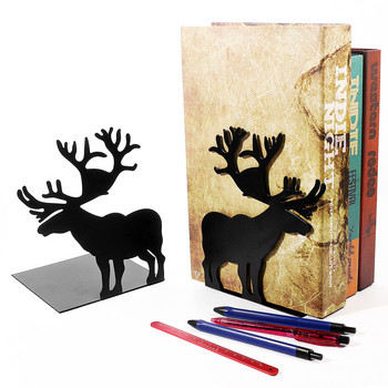 Deer Book Ends for Shelves Duty Bookend for Heavy Books Iron Bookends Organizer Book Home Bookend Βιβλιοθήκη Σίδερο