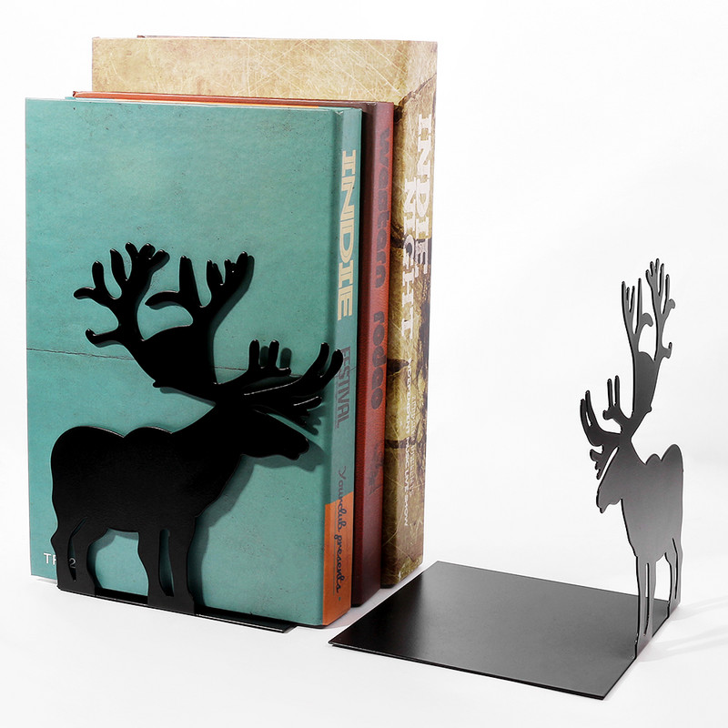 Deer Book Ends for Shelves Duty Bookend for Heavy Books Iron Bookends Organizer Book Home Bookend Βιβλιοθήκη Σίδερο