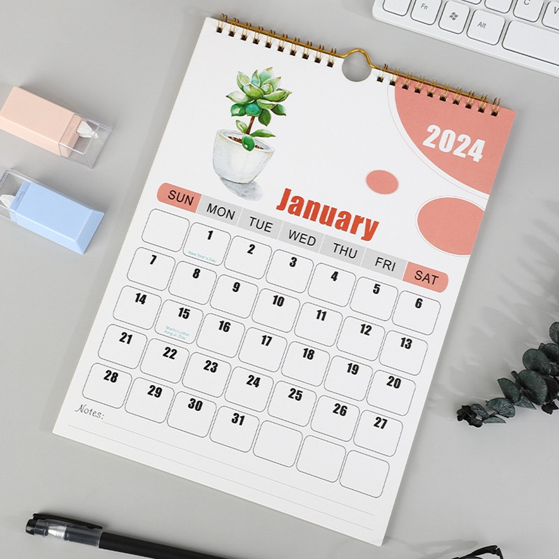 2024-es egyszerű havi falinaptár ütemező tervező függő fali naptár papír naptár heti napi tervezés éves napirend