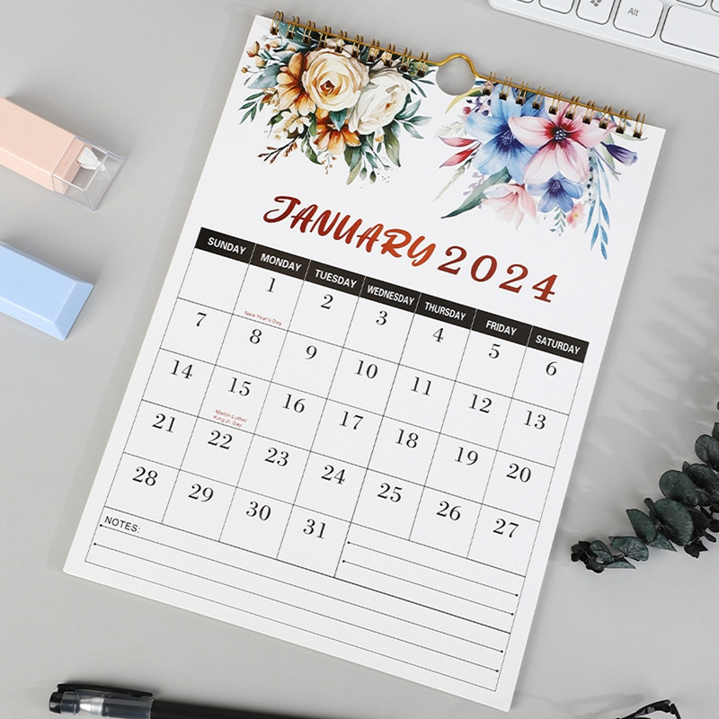 2024-es egyszerű havi falinaptár ütemező tervező függő fali naptár papír naptár heti napi tervezés éves napirend