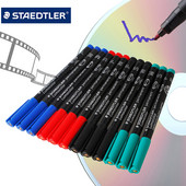Staedtler Lumocolor 313/317/318 Μόνιμος δείκτης S/M/F Felt Tip Αδιάβροχο Μαύρο Μπλε Πράσινο Κόκκινο μελάνι για CD Graffiti Metal Glass