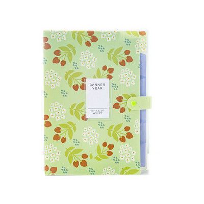 Α4 φακέλου Dutton File Bag File Bag Floral Six/Eight Cells Organ Bag μεγάλης χωρητικότητας Κορεατικά απλά χαρτικά γραφείου