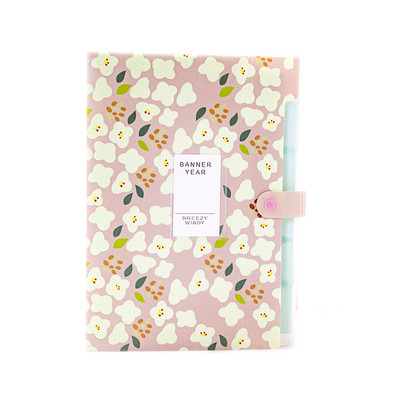 Α4 φακέλου Dutton File Bag File Bag Floral Six/Eight Cells Organ Bag μεγάλης χωρητικότητας Κορεατικά απλά χαρτικά γραφείου