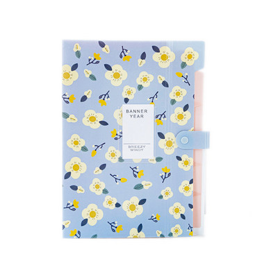 Α4 φακέλου Dutton File Bag File Bag Floral Six/Eight Cells Organ Bag μεγάλης χωρητικότητας Κορεατικά απλά χαρτικά γραφείου