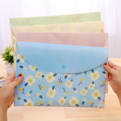 Vintage Dots Flower Face Series A4 Документи Чанта за файлове Сладка анимационна папка с файлове Файлове за канцеларски материали Производствени папки Портфолио