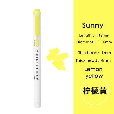 Világosszürke jelölőtoll kétfejű vízbázisú színes toll diákjelölő irodai világos színű kiemelő toll diáktoll irodai toll