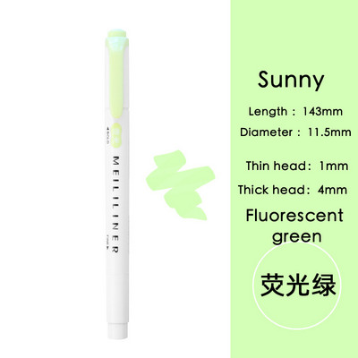 Világosszürke jelölőtoll kétfejű vízbázisú színes toll diákjelölő irodai világos színű kiemelő toll diáktoll irodai toll