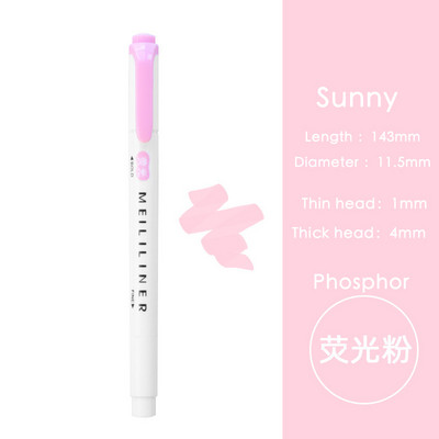 Világosszürke jelölőtoll kétfejű vízbázisú színes toll diákjelölő irodai világos színű kiemelő toll diáktoll irodai toll