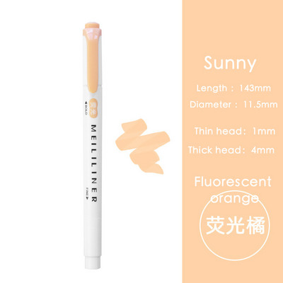 Világosszürke jelölőtoll kétfejű vízbázisú színes toll diákjelölő irodai világos színű kiemelő toll diáktoll irodai toll