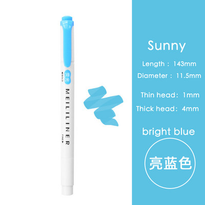 Világosszürke jelölőtoll kétfejű vízbázisú színes toll diákjelölő irodai világos színű kiemelő toll diáktoll irodai toll