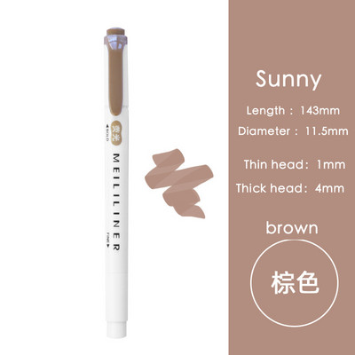 Világosszürke jelölőtoll kétfejű vízbázisú színes toll diákjelölő irodai világos színű kiemelő toll diáktoll irodai toll