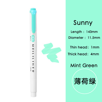 Világosszürke jelölőtoll kétfejű vízbázisú színes toll diákjelölő irodai világos színű kiemelő toll diáktoll irodai toll