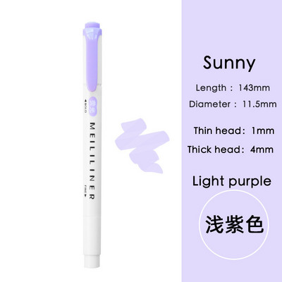 Világosszürke jelölőtoll kétfejű vízbázisú színes toll diákjelölő irodai világos színű kiemelő toll diáktoll irodai toll