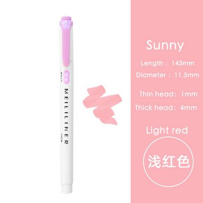 Világosszürke jelölőtoll kétfejű vízbázisú színes toll diákjelölő irodai világos színű kiemelő toll diáktoll irodai toll