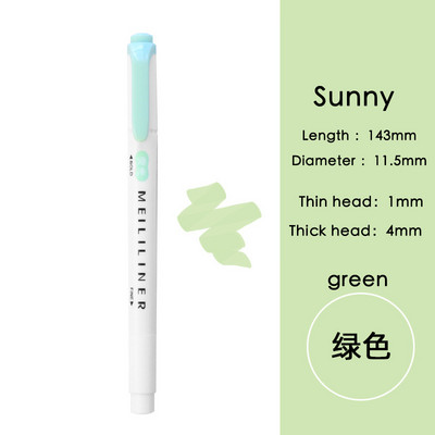 Világosszürke jelölőtoll kétfejű vízbázisú színes toll diákjelölő irodai világos színű kiemelő toll diáktoll irodai toll