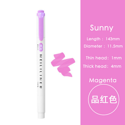 Világosszürke jelölőtoll kétfejű vízbázisú színes toll diákjelölő irodai világos színű kiemelő toll diáktoll irodai toll