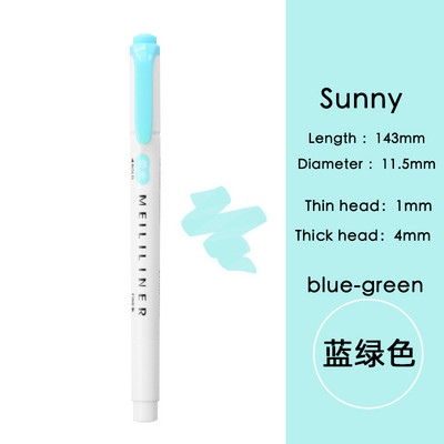 Világosszürke jelölőtoll kétfejű vízbázisú színes toll diákjelölő irodai világos színű kiemelő toll diáktoll irodai toll