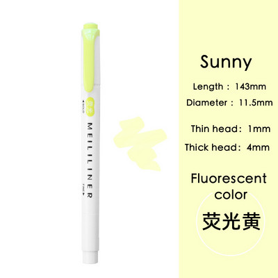 Világosszürke jelölőtoll kétfejű vízbázisú színes toll diákjelölő irodai világos színű kiemelő toll diáktoll irodai toll