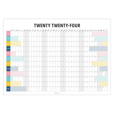 2024-es naptár Napi ütemtervező Lap Aranyos falinaptár Éves Heti Éves Tervező Teendők Napirend Szervező Iroda