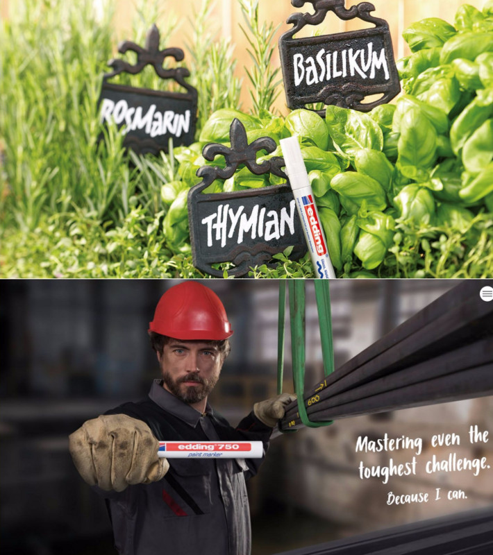 1kom Edding 750 vodootporni trajni marker metalni marker za industrijske proizvode profesionalne olovke za slikanje