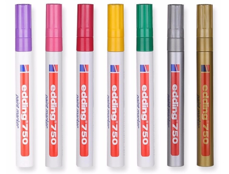 1kom Edding 750 vodootporni trajni marker metalni marker za industrijske proizvode profesionalne olovke za slikanje