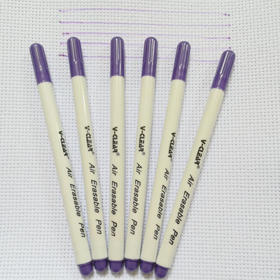 VCLEAR 6 db Lila levegővel törölhető toll szövet festék jelölő Chaco Ace toll szövet törölhető toll varróeszközökhöz Tailor kréta jelölő
