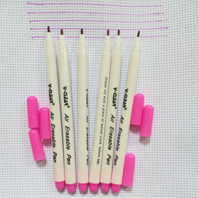 VCLEAR 6 db Lila levegővel törölhető toll szövet festék jelölő Chaco Ace toll szövet törölhető toll varróeszközökhöz Tailor kréta jelölő