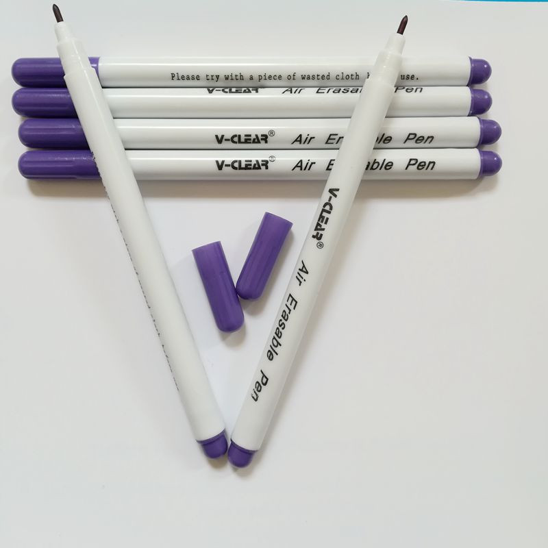 VCLEAR 6 db Lila levegővel törölhető toll szövet festék jelölő Chaco Ace toll szövet törölhető toll varróeszközökhöz Tailor kréta jelölő