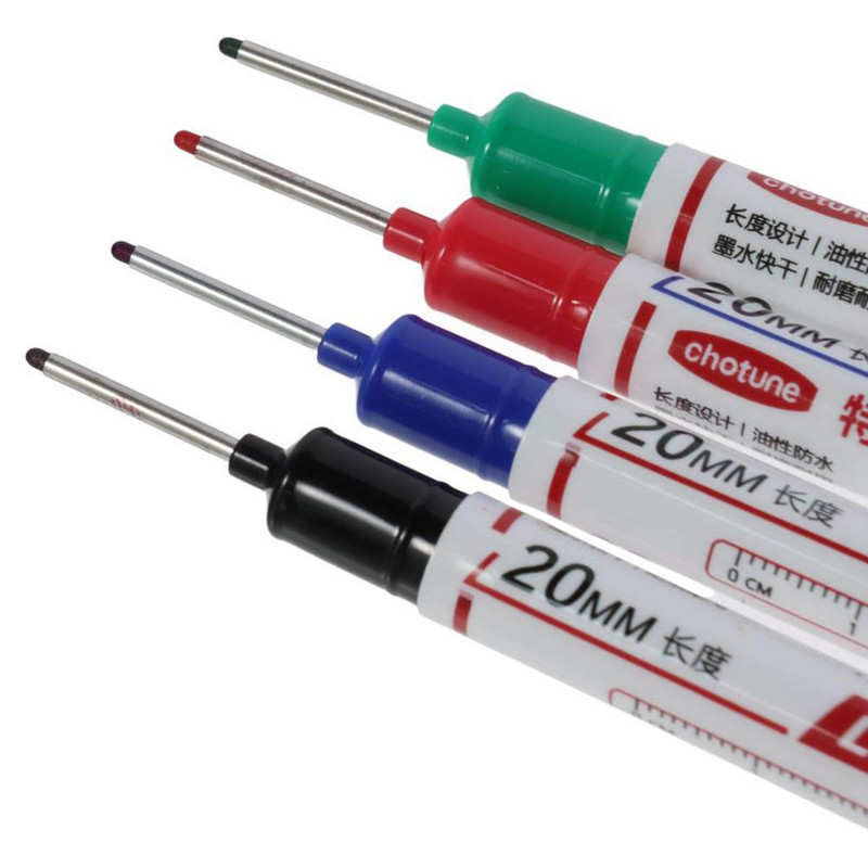 Többcélú mélylyukjelölő toll, hosszú orrú marker Mély fúrólyuk, hosszú, mechanikus asztalosipari színes toll famegmunkáláshoz