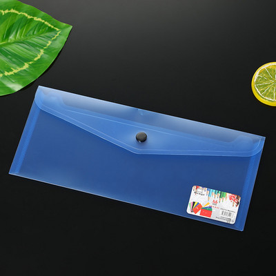 Műanyag gombos mappa tárolótáska boríték pattintható dokumentummappa-szervezővel, fagyos tárolómappa irodai kellékek