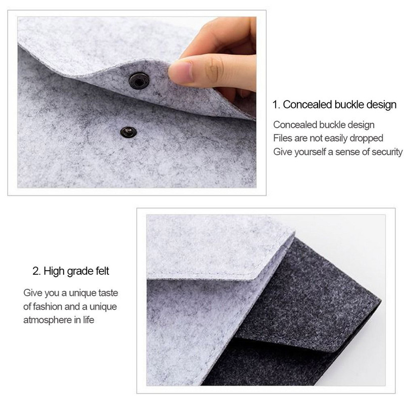 Φάκελος τσόχα Α4 Φορητή τσόχα με πόρπη Θήκη χαρτοφυλακίου Μεγάλη χωρητικότητα φάκελοι φάκελοι Τσάντα εγγράφων τιμολογίου