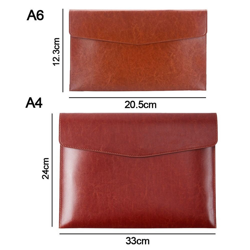 1 db A4 A6 bőr irattartó mappa adatcsomag dokumentum táska divat aktatáska adat szerződés számlarendező iskolai irodaszerek