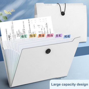 File Organizer Morandi Color Organ Folder Portable Exam Paper Store Χρήσιμο A4 250 Sheets Desk File Organizer