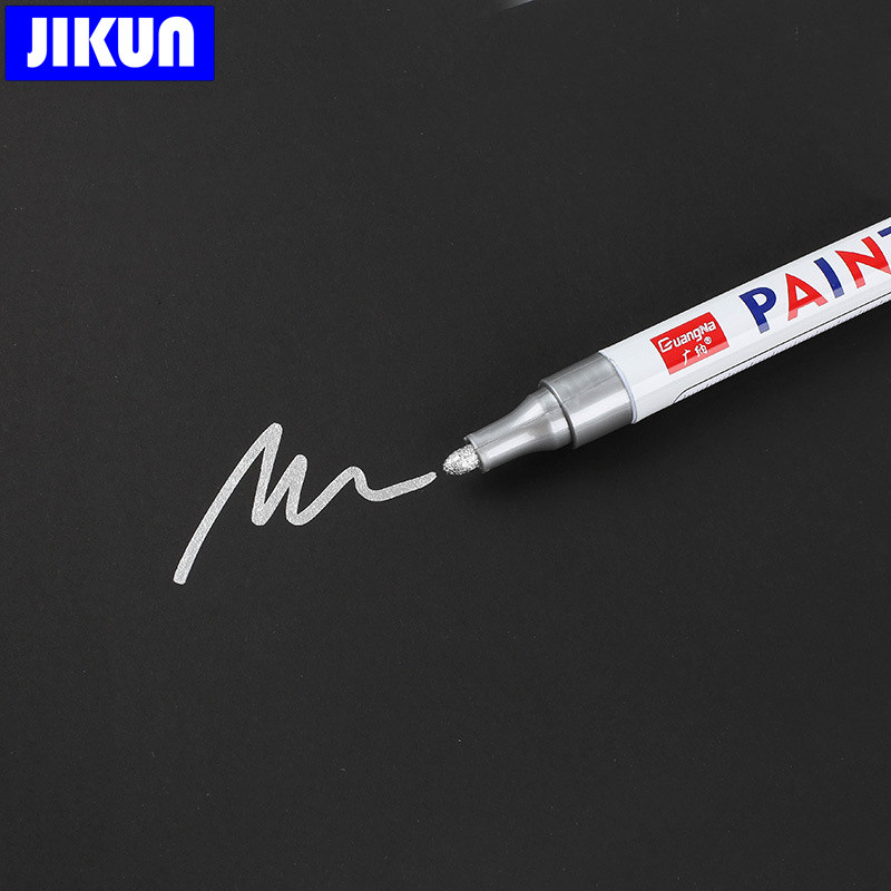 JIKUN 2 бр. Перманентни маркери за гуми Писалка за рисуване Водоустойчива трайна фиксация Stift Rock Стъкло Гума Метални аксесоари Химикалки за рисуване