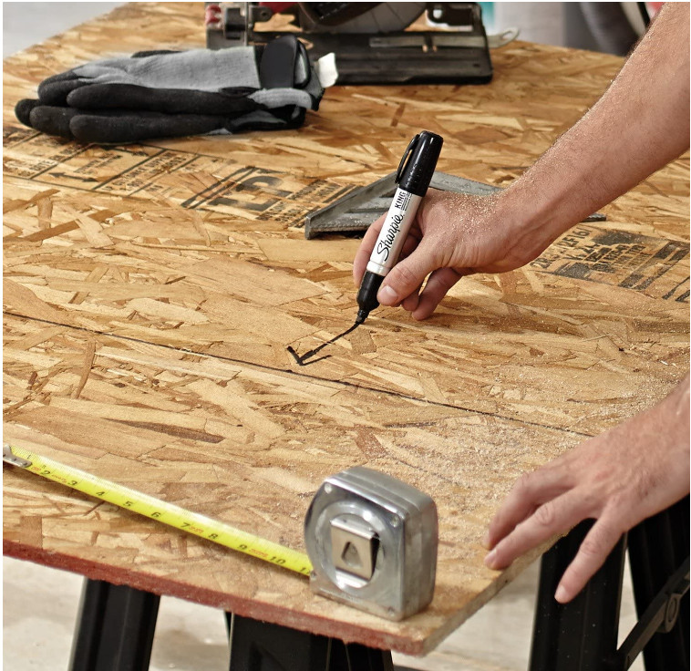 Sharpie King méretű állandó markerek 5-8 mm vésőhegy fekete kék piros munkához ipari műanyag fa kő fólia fém bőr