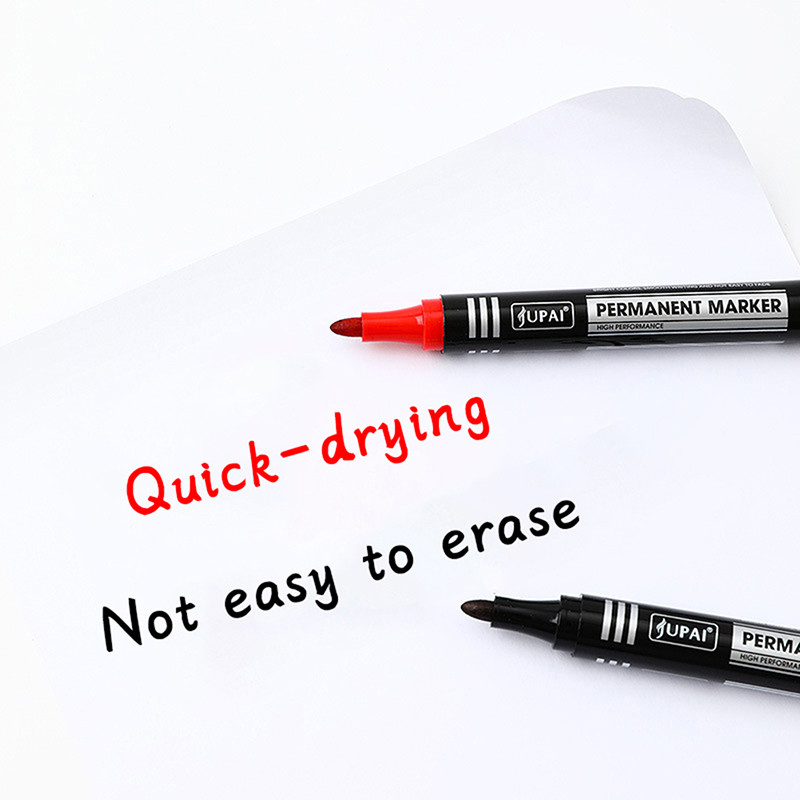 1 vnt. vandeniui atsparus žymeklio rašiklio aliejus, nuolatinis dvigubas antgalis, 2,8 mm antgalis, juodas mėlynas raudonas, mokyklinės 3 spalvų raštinės reikmenys