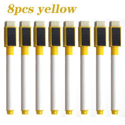 8 vnt Spalvinga lenta mokytojai Juoda mėlyna mokyklos klasės rašiklis sausas baltas lentos žymekliai Trintukas mokinių vaikų piešinys