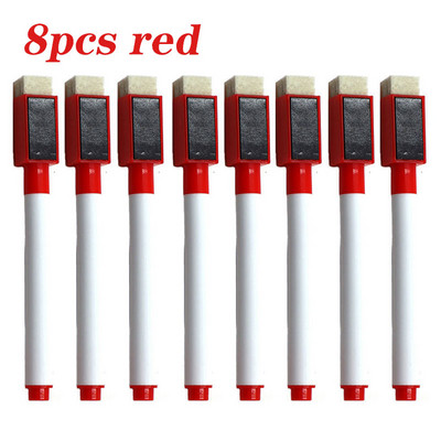 8 vnt Spalvinga lenta mokytojai Juoda mėlyna mokyklos klasės rašiklis sausas baltas lentos žymekliai Trintukas mokinių vaikų piešinys