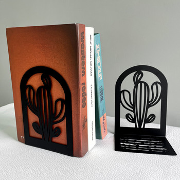 Cacti Book Ends Heavy Duty Metal Bookends Office Desktop Home Ράφι για βιβλιόφιλους Προμήθειες γραφείου Ράφι βιβλίων