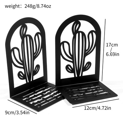 Cacti Book Ends Metalni držači za knjige za teške uvjete rada Uredska radna površina Kućna polica za knjige za ljubitelje knjiga Uredski materijal Stalak za knjige