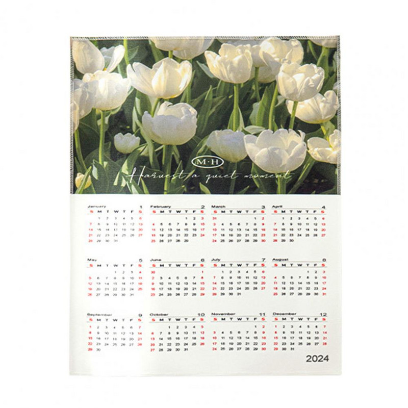 2024-es naptári akasztókendő, puha gazdag színű, gyönyörű minta Könnyen felszerelhető dekoratív fali kárpit