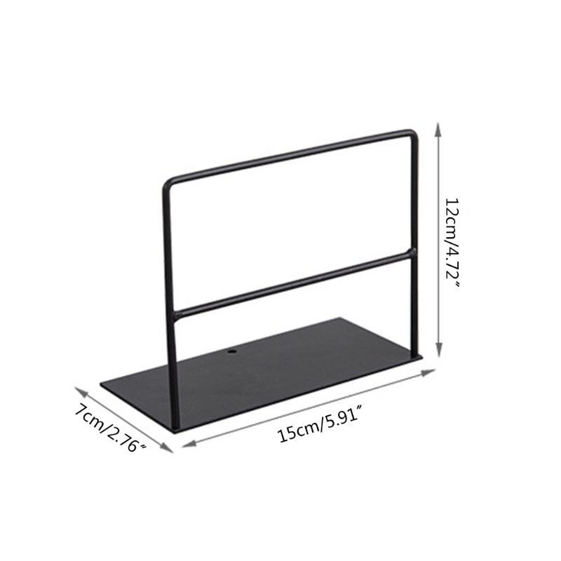 1 pár kovácsoltvas könyvtartó könyvtámogatás Egyszerű asztali irodai folyóirat állvány polc szállítás