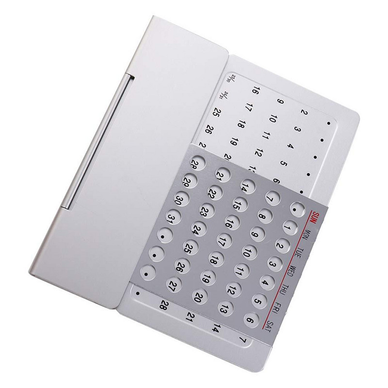 Ajándék Szuper egyedi asztaldísz angol alumíniumötvözet otthoni fém naptár örökös naptár naptár 100 éves naptár